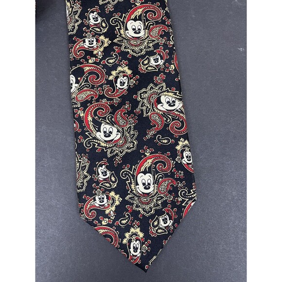 Balancine Tie Works Disney Mickey Mouse Paisley Necktie 4” X 57” 100% Silk USA - Picture 1 of 6